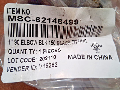 Professional Black 90 Deg Elbow QTY10 1" Threaded 62148499