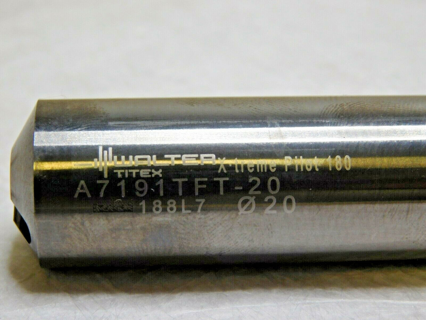 Walter-Titex Carbide Pilot Drill Coolant-Through 20mm 180°  A7191TFT-20