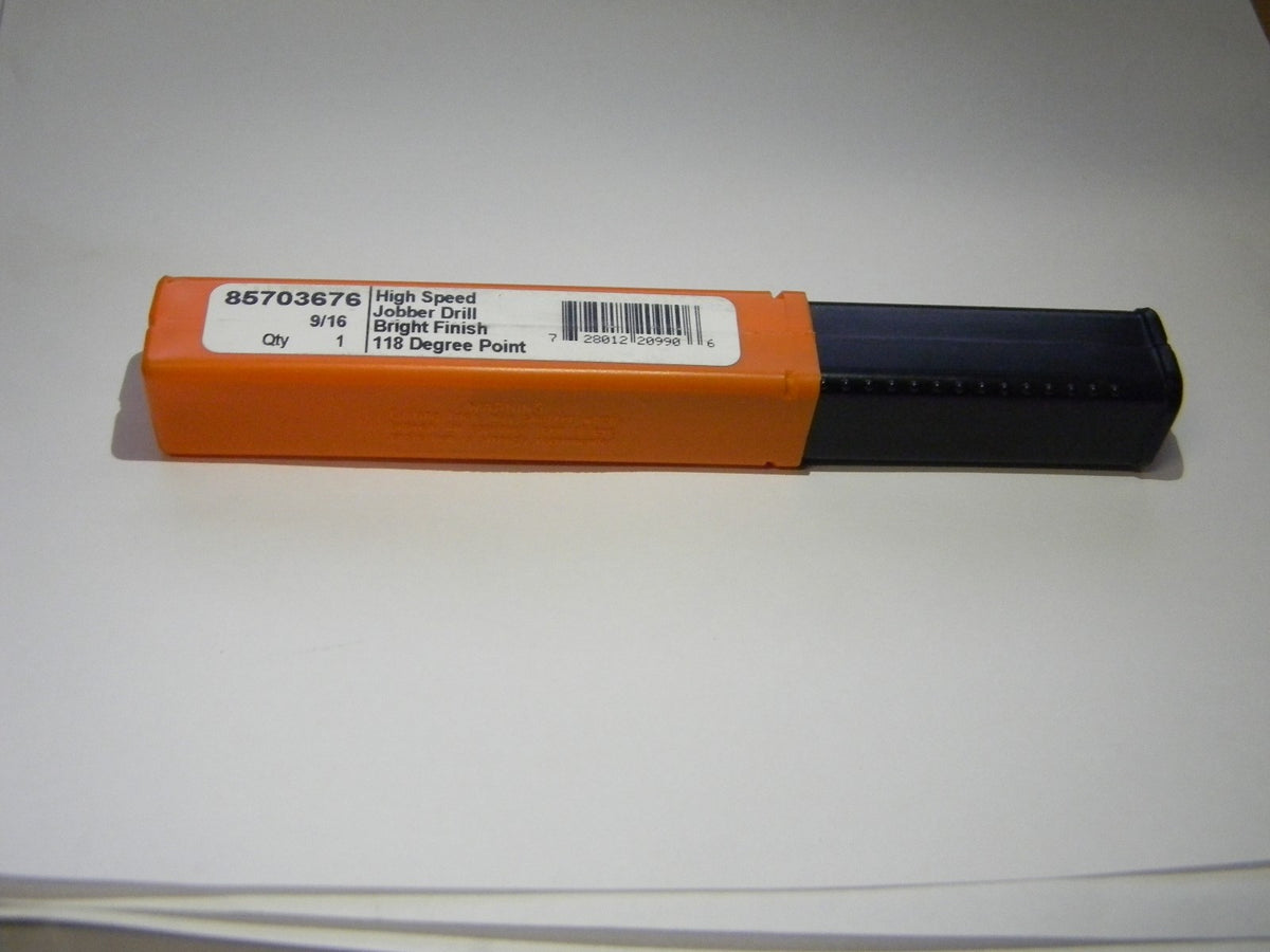 Hertel 9/16" 118° Point Bright Finish HSS Jobber Drill  QTY 2 85703676