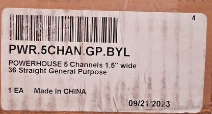 Wearwell Powerhouse 5-Channel Straight Floor Cable Protector PWR.5CHAN.GP.BYL