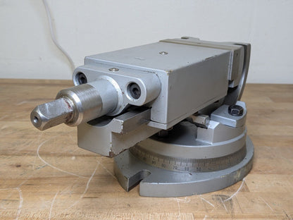 Precision 2-Axis Machine Vise w/ Swivel Base 4" Jaw Width 4" Opening C