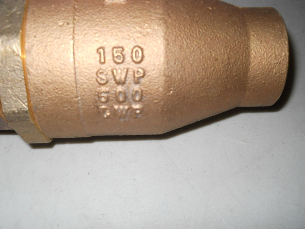 Nibco S58570SU 2-Piece Bronze Ball Valve Full Port 1-1/2" with Single Union