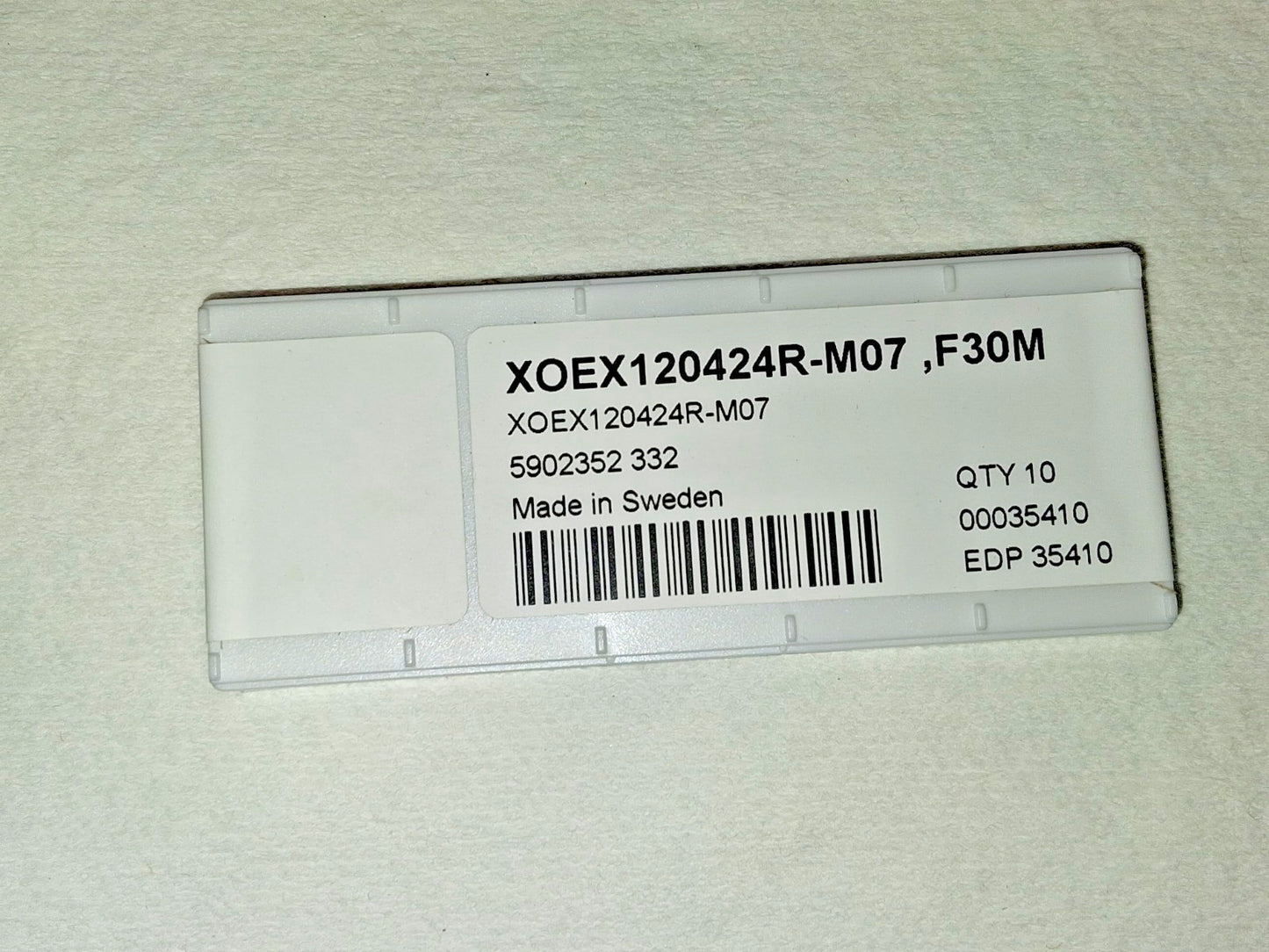 Seco Milling Inserts XOEX Carbide Qty10 00035410