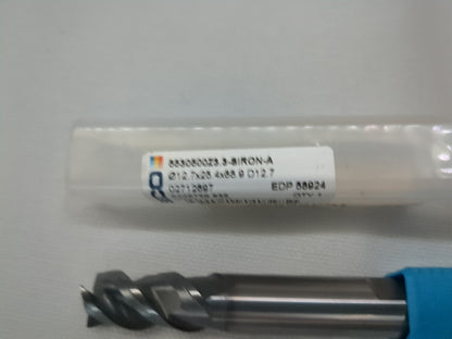 SECO Corner Chamfer End Mill: 1/2" Dia, 1" LOC, 3 Fl 02712697
