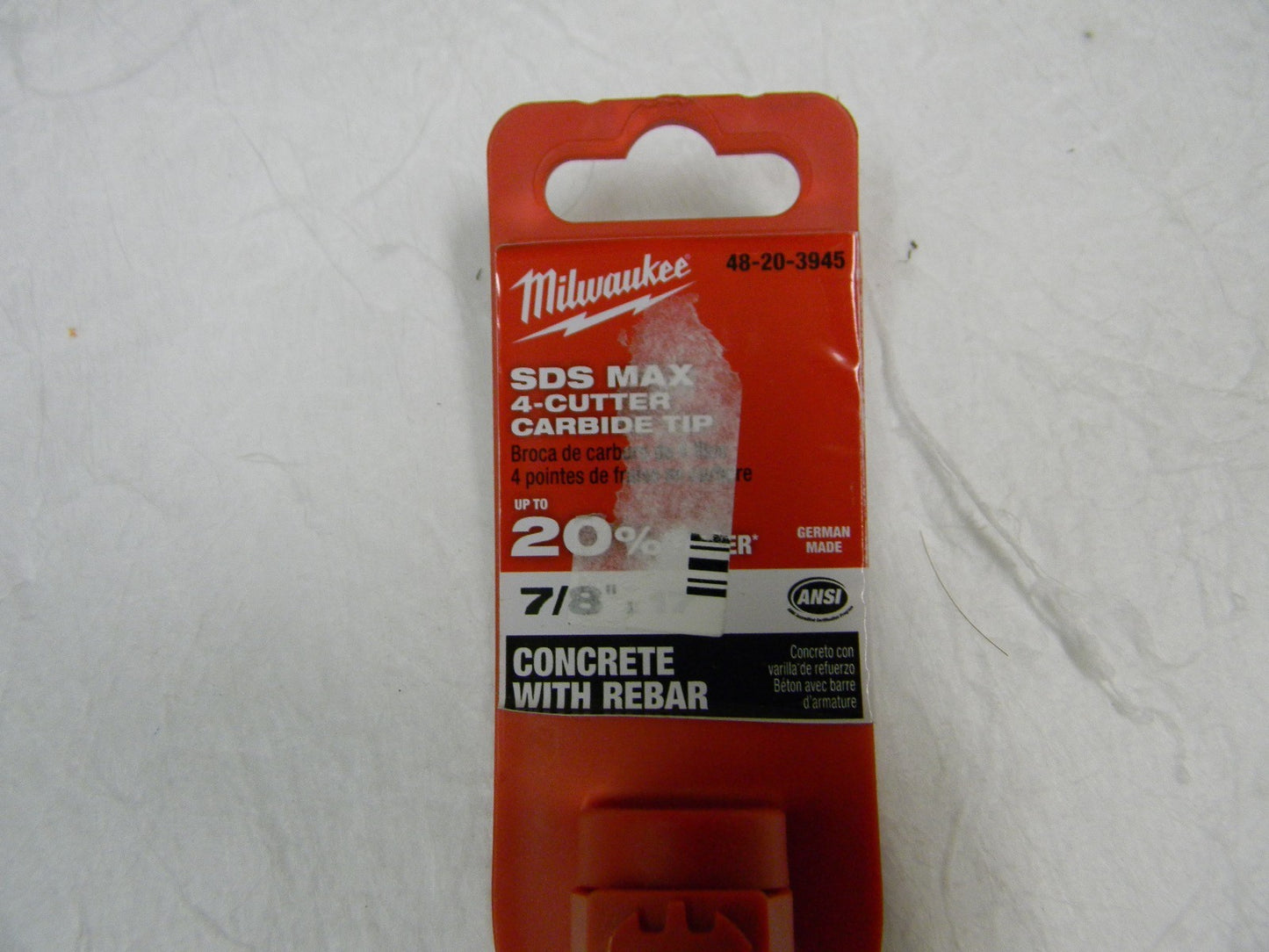 Milwaukee Tool Rotary Drill/Hammer Drill Bit size 7/8" 48-20-3945