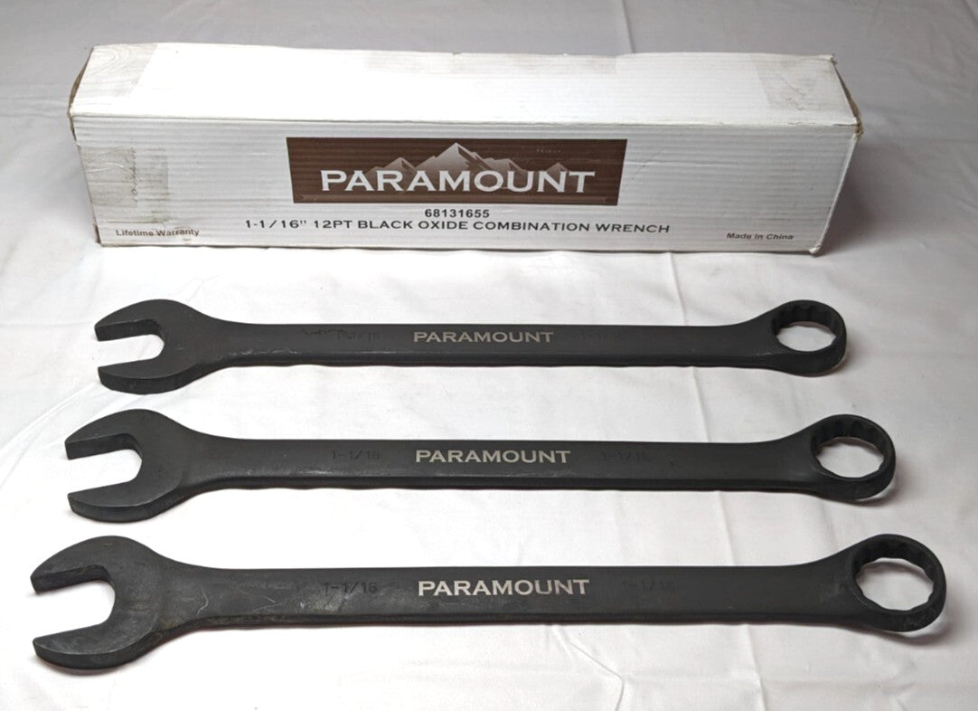 Paramount 1-1/16" Combination Wrench 12 Point Black Oxide  *QTY 3*  022-1-116-BF