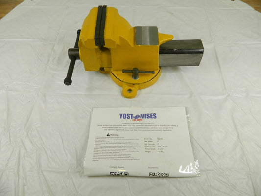 YOST VISES Bench & Pipe Combination Vise: 4" Jaw Width & Opening 904-HV
