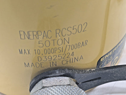 Enerpac 50 Ton Hydraulic Cylinder & Hand Pump Set 2.38 in Stroke SCL502H