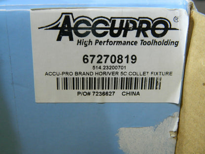 Series 5C 1/32"-1-1/8" Collet Capacity Hor/Ver Standard Collet Fixture