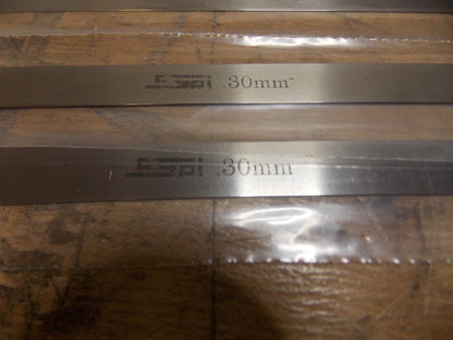SPI Tempered Steel Parallel Feeler Gage 0.30 mm x 1/2" x 12" #91-402-8
