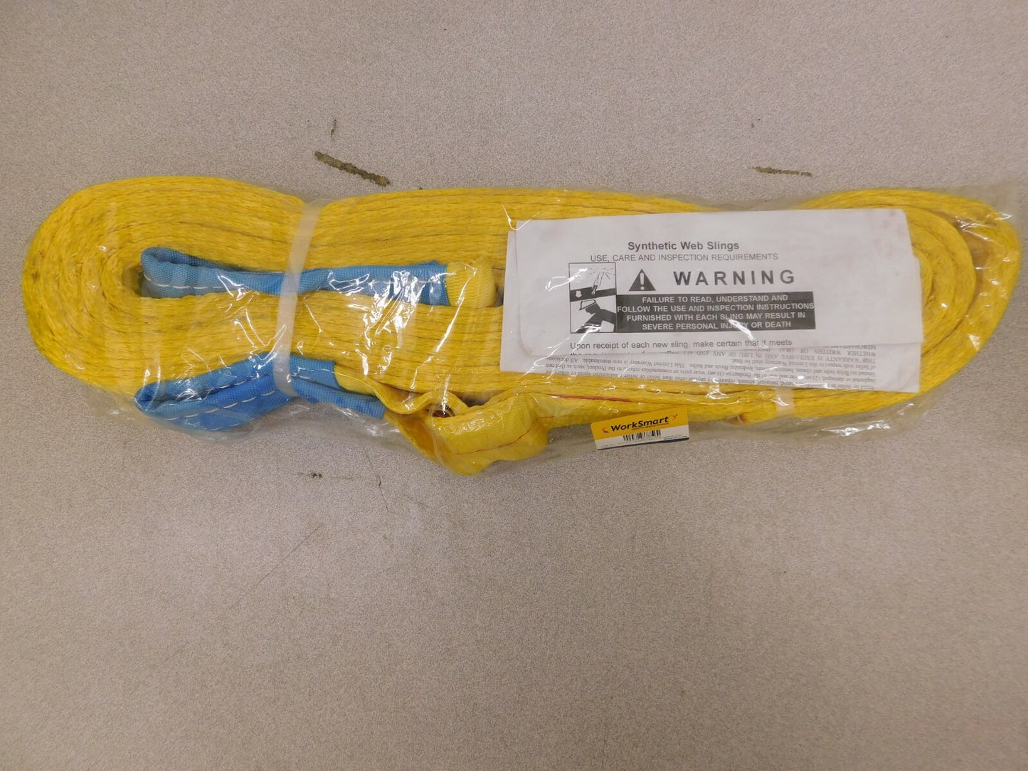 WorkSmart 2 Ply Polyester Web Sling 20' x 2"  6,400 Lb Vert. Cap WS-MH-SLNG1-213