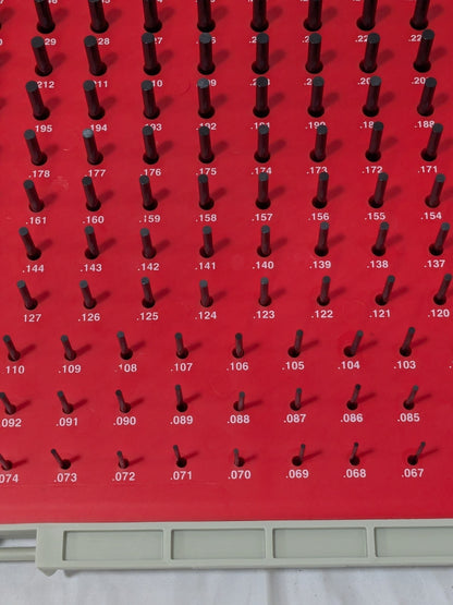 Vermont Gage 190 Pc Class ZZ Plug Gage Set: 0.061 to 0.25" Range 901100400