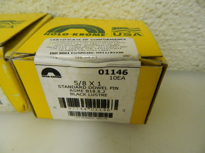 Holo-Krome Standard Dowel Pins  5/8" Pin Dia 1" Pin Length Grade QTY 30 8 01146