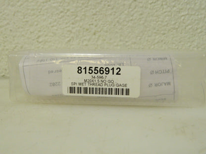 SPI Single End Plug Thread No Go Gage M20x1.5 Class 6H 34-596-7