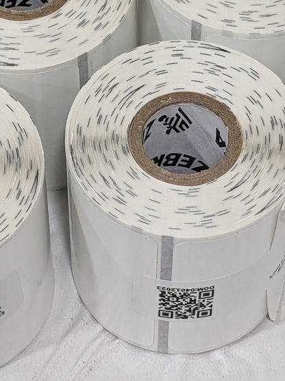 Zebra White 2" X 2" PolyPro 4000D - for Mobile Printers Qty 10 Rolls 1