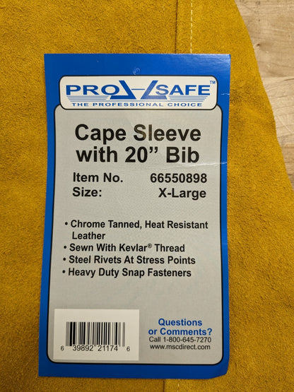 PRO-SAFE Size XL, 46-48" Chest, Flame Resistant, Cape Sleeve w/ Bib GB2601-20-XL