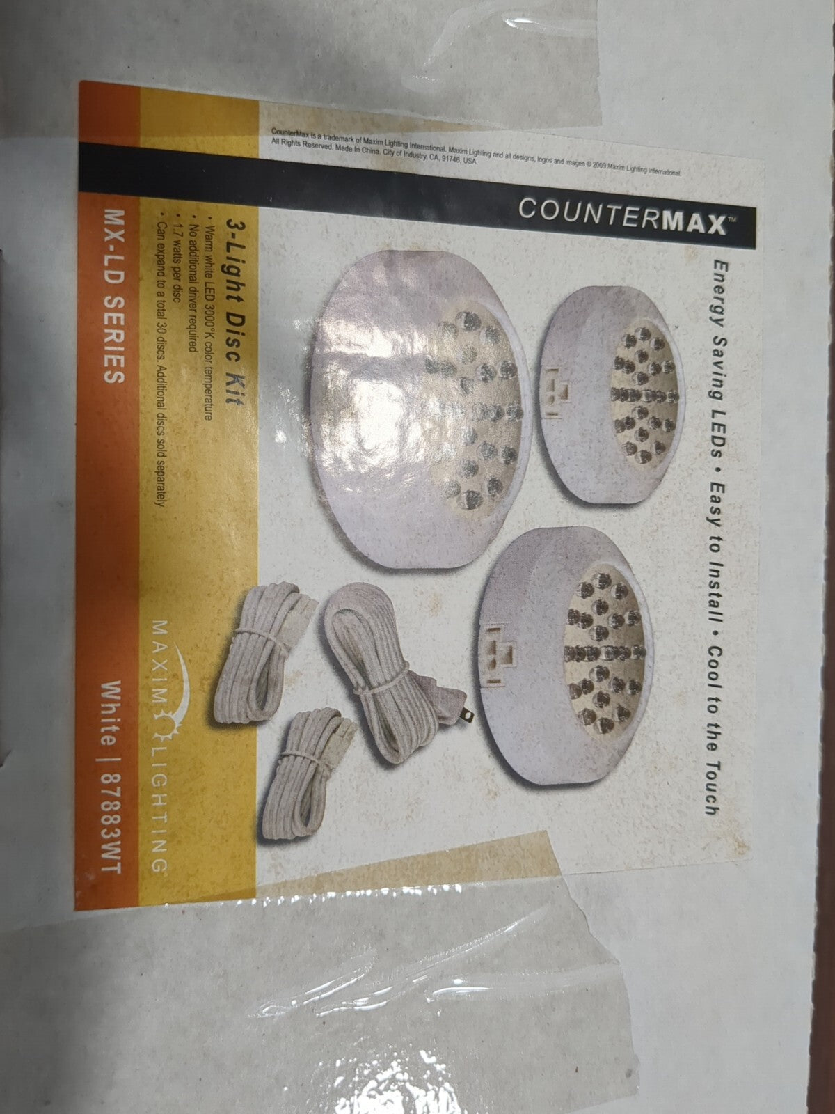 CounterMax 3-light disc Kit white 87883WT