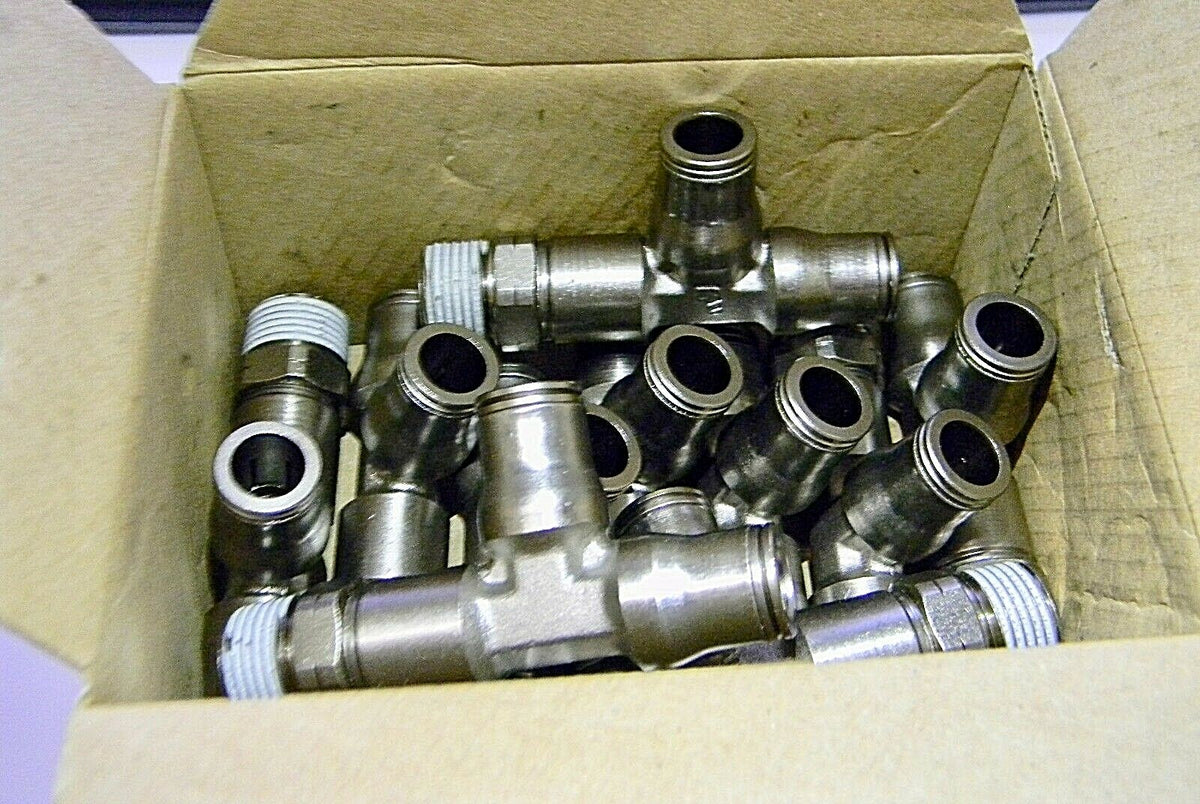 Legris 3/8" x  3/8 NPT Thread Brass Male Swivel Run Tees QTY 10  3203 60 18