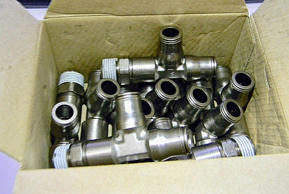 Legris 3/8" x  3/8 NPT Thread Brass Male Swivel Run Tees QTY 10  3203 60 18