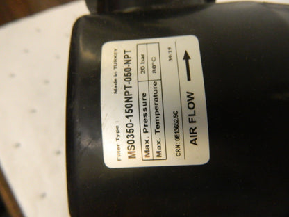 Oil &amp; Water Filter/Separator NPT End Connections, 350 CFM 2140015038JP