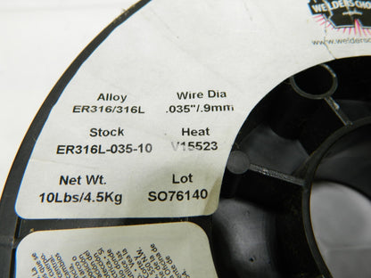 WELDER'S CHOICE MIG Welding Wire 0.035″ Dia, Stainless Steel 10 lb ER316L-035-10