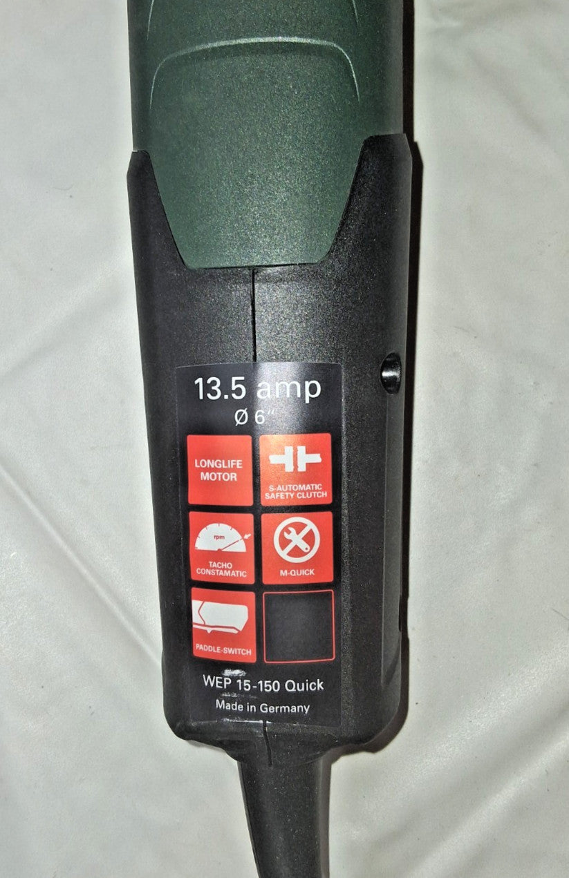 Metabo Electric Angle Grinder 6"D Wheel 5/8-11 UNC WEP 15-150 Quick 600488420
