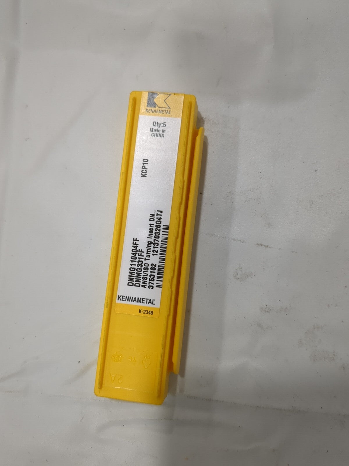 KENNAMETAL 5pk Turning Insert: DNMG331FF KCP10, Carbide 3753162