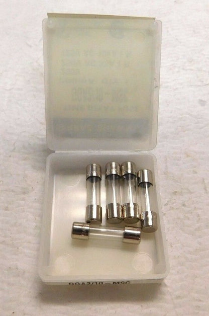 Ferraz Shawmut Time Delay Miniature Glass Fuse 250V 0.20A Qty. 5 GGA2/10-MSC