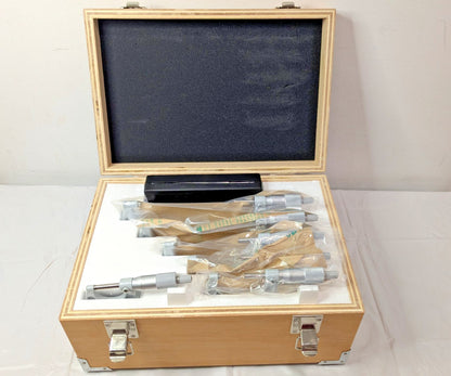 Mitutoyo Outside Micrometer Set w/Sandards 0 - 6" Range OMST-6" 103-904-10