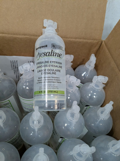 Honeywell Eyesaline Eyewash 23 Pack 4 oz Bottles Exp 02/2027 32-000452-0000