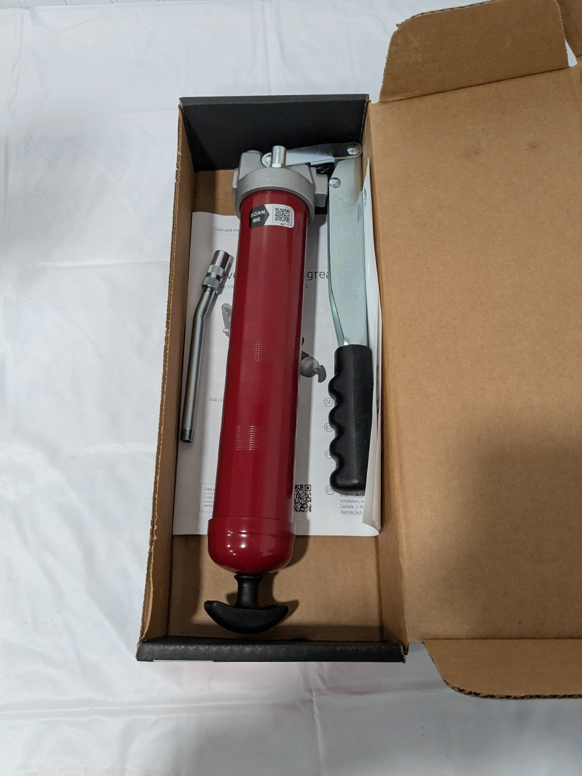 Alemite Manual Grease Gun: 10,000 psi, 16 oz Cartridge 500