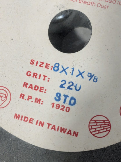 STD PVA GRINDING WHEEL 8" X 1" X 5/8", 220 GRIT 07005770