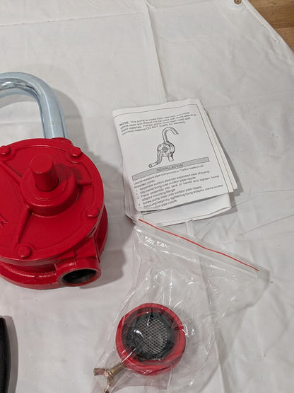 WorkSmart 1" Outlet, Cast Iron Hand Operated Siphon Pump WS-PU-ROTA1-1