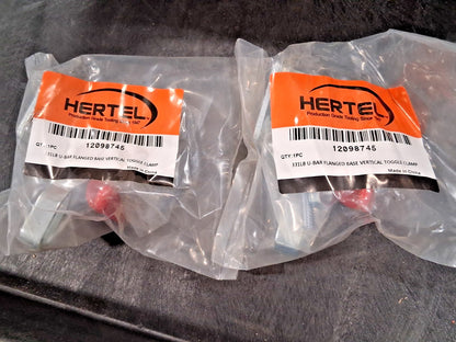 Hertel Manual Hold-Down Toggle Clamps Vertical 331.00 lb Capacity 2Pk 12098745