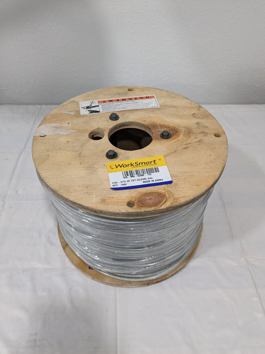 WorkSmart 3/16" x 3/32" Diam, Aircraft Cable 1000 Ft. WS-MH-WIRE-132