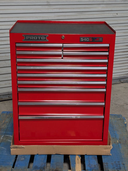 Proto Roller Cabinet Tool Box 11-Drawer 42" x 27" x 18" Steel Red