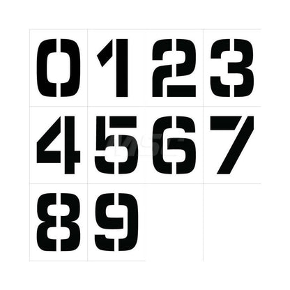 AccuformNMC 0 to 9 Number Set Stencil 12" X 12", Polyethylene PMN12