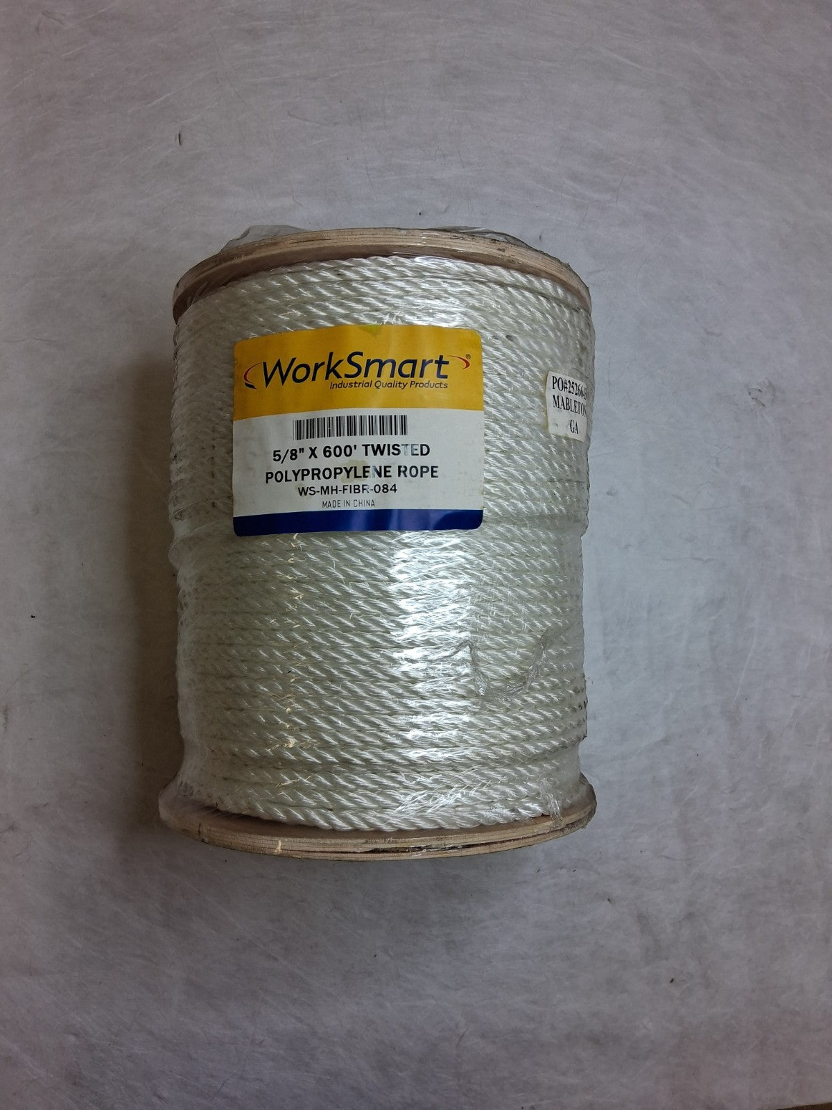 Pro Polypropylene Twisted Rope 600ft Max Length WS-MH-FIBR-084