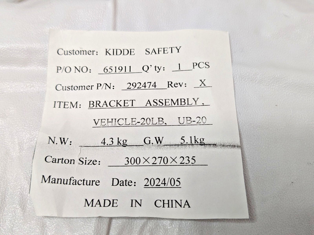 Kidde Heavy Duty Fire Extinguisher Bracket 20 Pounds Cap Black 292474