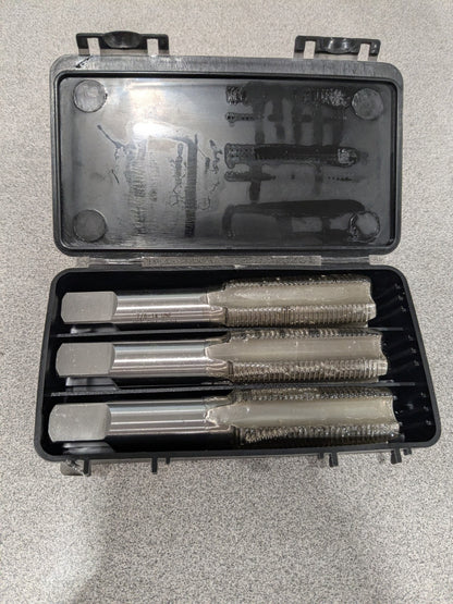Interstate Tap Set: 7/8-14 UNF, 4 FL, High Speed Steel, Bright Finish 04488177