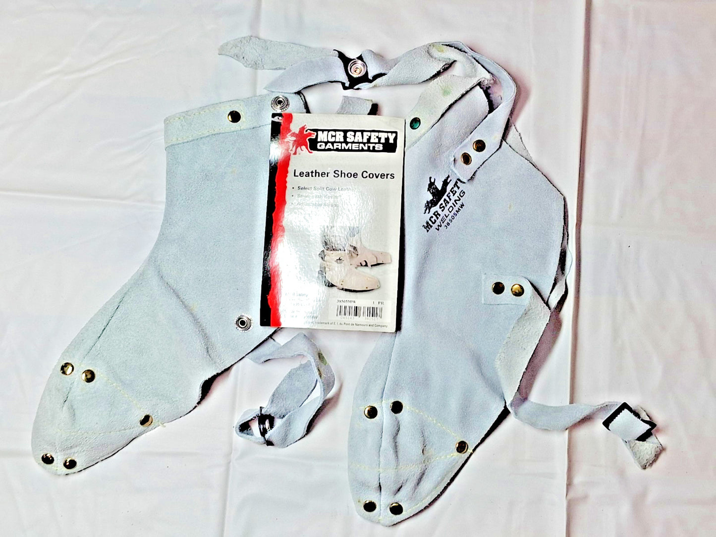 QTY2 MCR Safety Leather Shoe Covers Flame-Resistant Spat 38505MW