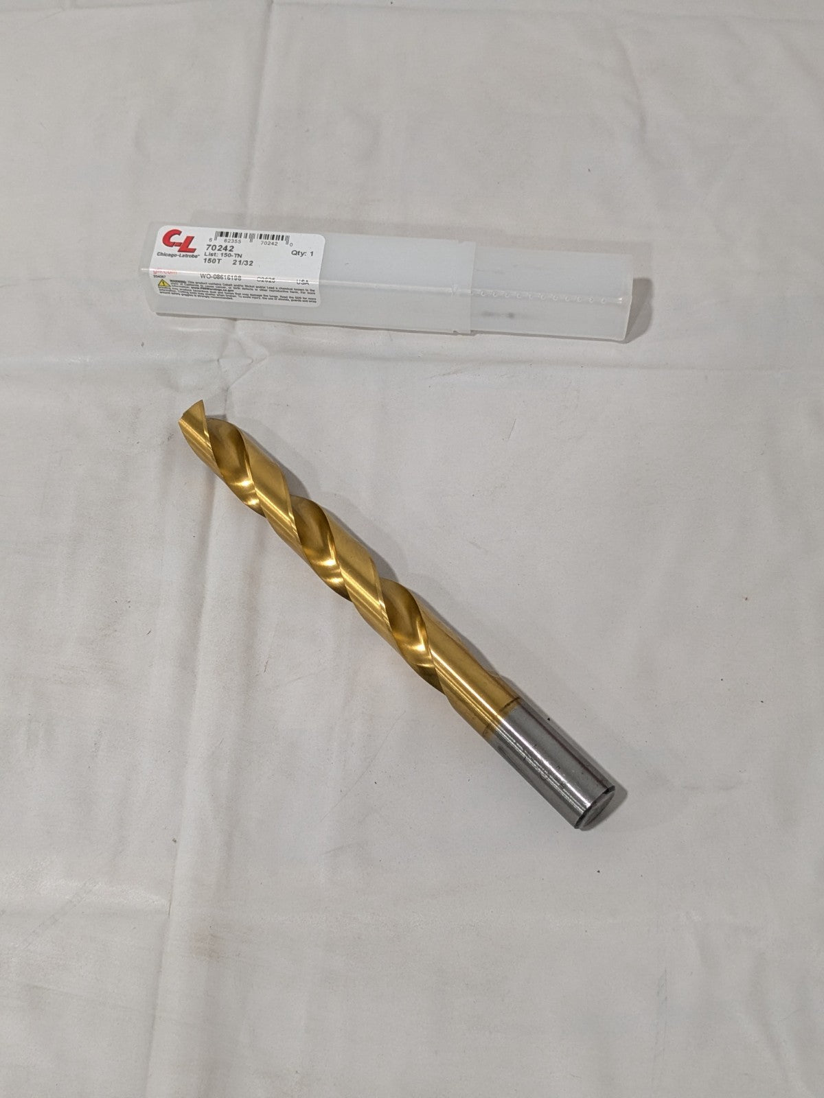 Chicago-Latrobe Jobber Length Drill Bit: 21/32" (0.6563) Dia, 118º, HSS 702