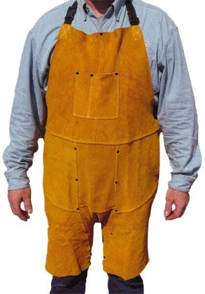 PRO-SAFE Split Leg Apron: 11 oz, Leather Size 24 x 36", 1 Pocket GB236SL