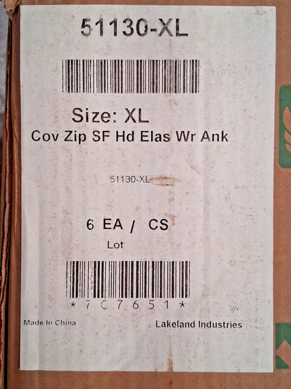 Lakeland Industries Chemical Protection Disposable Coverall QTY6 SizeXL 51130-XL