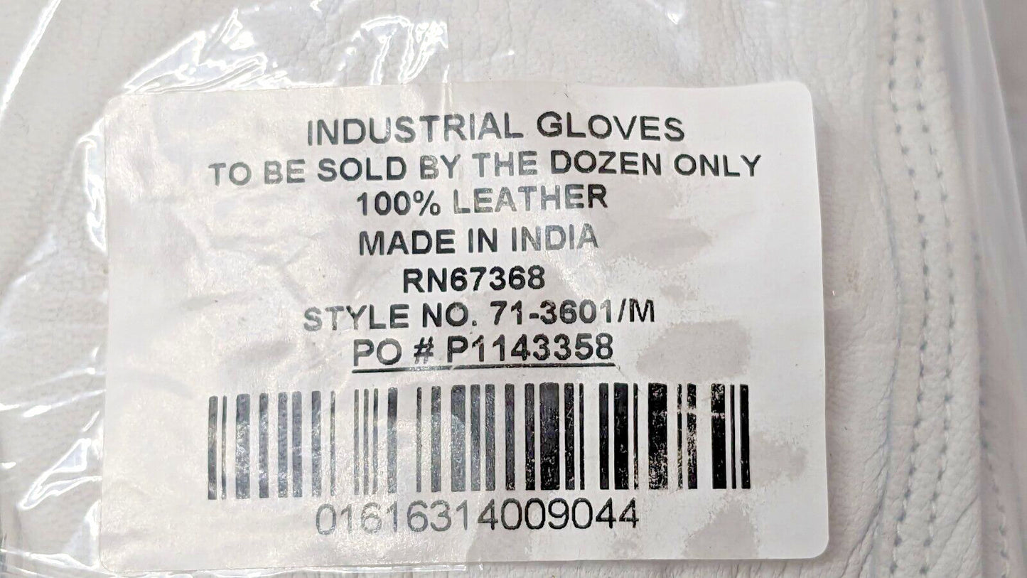 PACK OF 12 PIP Top Grain Goatskin Leather Driver's Gloves Gray Medium 71-3601/M