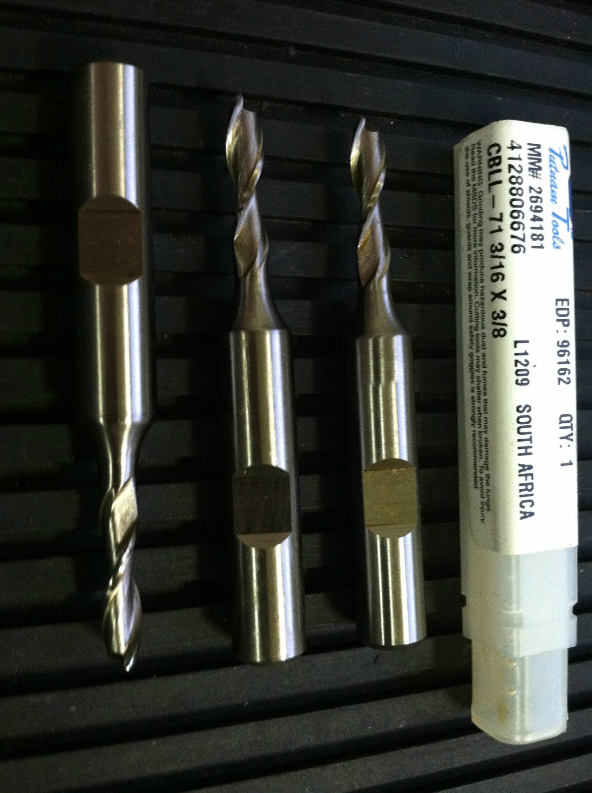 Putnam Tool #CBLL-71 3/16" X 3/8" 2FL Bright Coating Cobalt End Mill Q
