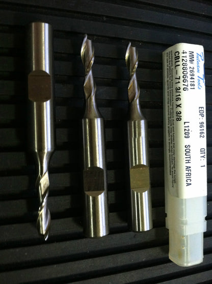 Putnam Tool #CBLL-71 3/16" X 3/8" 2FL Bright Coating Cobalt End Mill Q