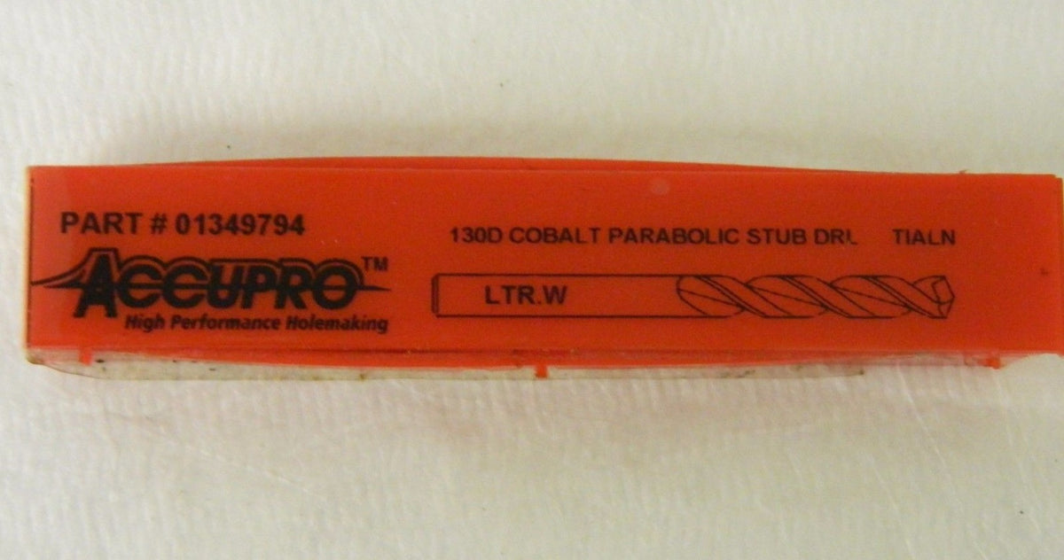 Accupro 0.386" Cobalt Parabolic Screw Machine Length Drill Bit Lot of 2 01349794