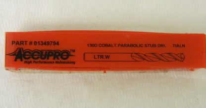 Accupro 0.386" Cobalt Parabolic Screw Machine Length Drill Bit Lot of 2 01349794