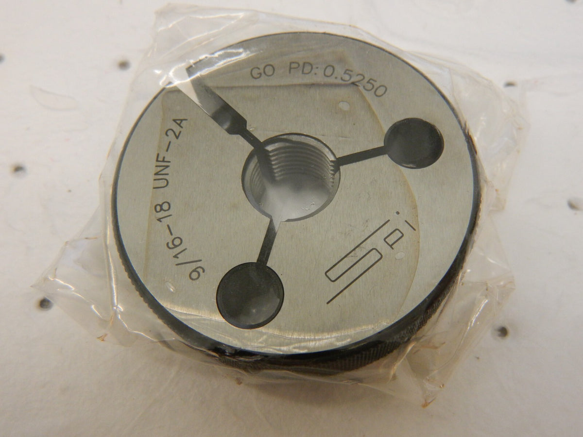SPI Threaded Ring Gage: 9/16-18 Thread, Class 2A, Go 23-183-7